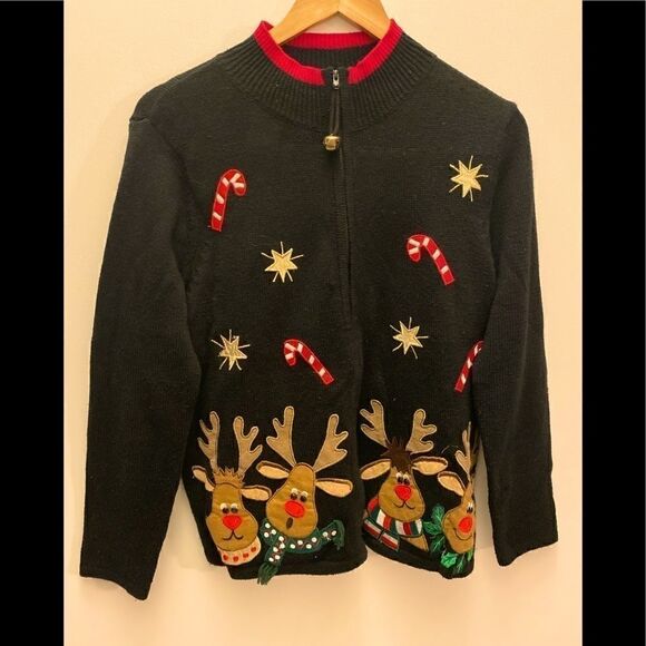 Tiara International spectacular zip up sweater - Picture 1 of 8